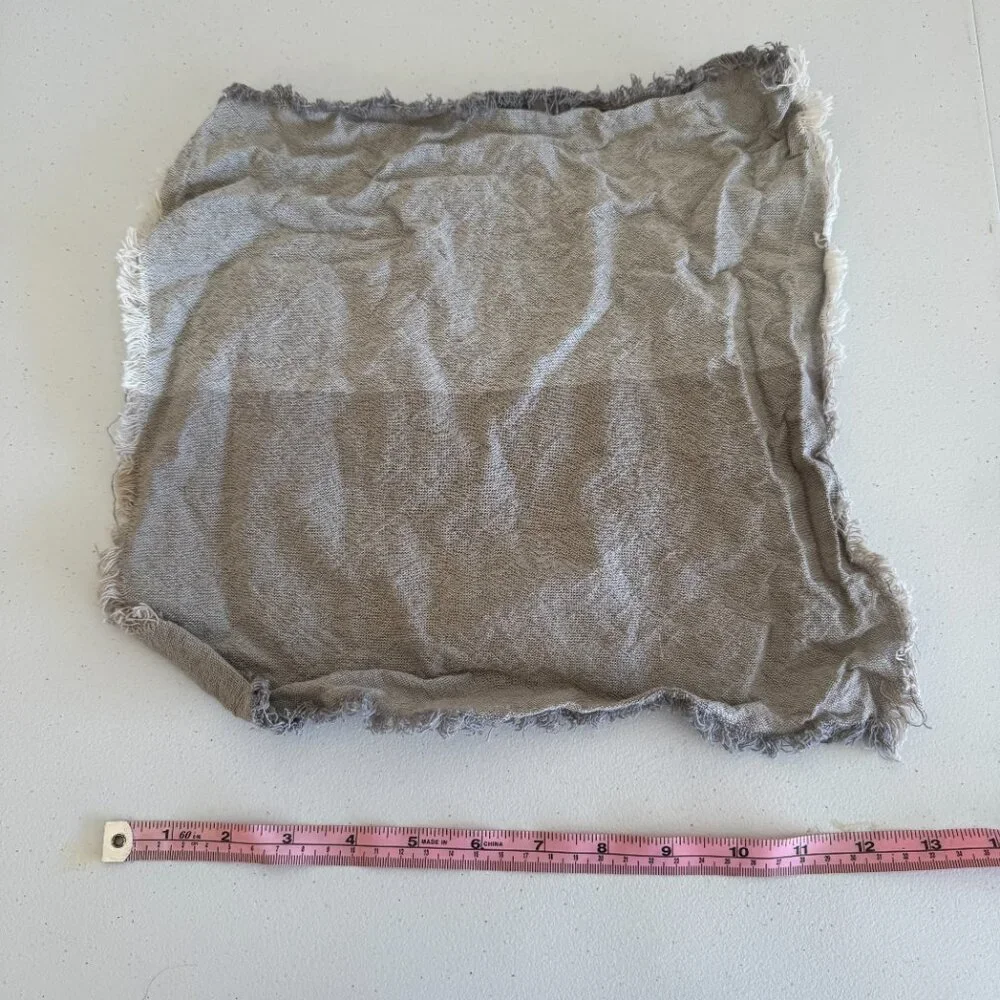 Linen Cloth Napkins | Frayed Edge Rustic Neutral | Set of 6